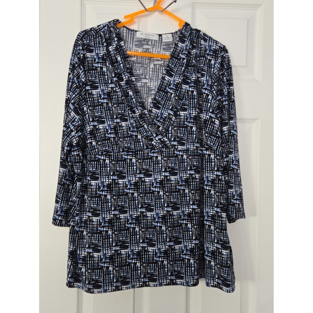 Liz Claiborne Womans Blouse Size 1X. 3/4 Sleeves
